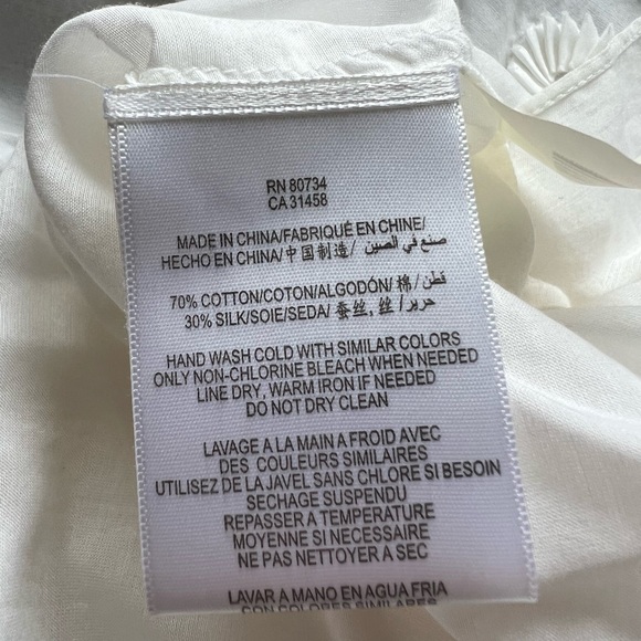 Resort white butterfly top with beautiful detailing - Picture 5 of 6